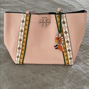 Tory Burch McGraw Patchwork Leather Tote Salt Pink (like NEW)